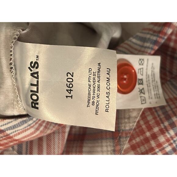 Rolla's Plaid Bootcut Pants •Women M/ 10• High Rise Pomegranate Casual Rollas - Picture 15 of 16